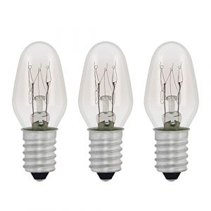 E14 7W Ampoule de Remplacement, Blanc Chaud 2700K, 40LM, AC 230V, Ampoules incandescentes, pour lampe d'orientation, lampe en cristal de sel, lampe en pierre de sel, Veilleuse, Lot de 3 (XiMing Co. Ltd, neuf)