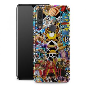 Coque pour Huawei P30 Lite Etui Noir Silicone TPU One Piece Odyssey Affiche Manga Motif Dessin Anime Doux Silicone TPU Mode Couverture Cas Caractere Bumper Case Housse Compatible avec Huawei P 30 Lite (Ma Coque Perso (Vendeur Fran&ccedil;ais), neuf)