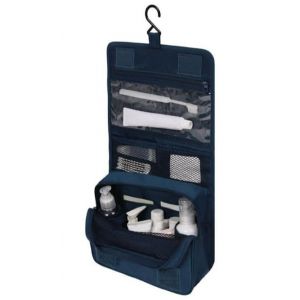 Trousse De Toilette Originale Femme Le-Globe-Trotteur Fleurs Bordeaux Pliable Imperméable Avec Poignée De Transport Pour Produits Beauté Et Douche (Bleu Foncé) (PJSshop, neuf)