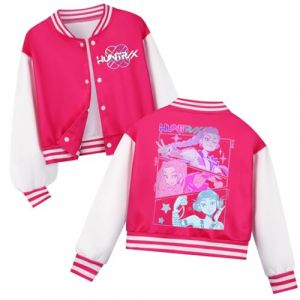 Kpop D-Demon H-Hunters Veste Enfants et Adolescents Veste Varsity Style Baseball, Y2K Style Streetwear avec Motif Anime, Blouson Aviateur pour Gar&ccedil;on & Fille (XINSAHN, neuf)