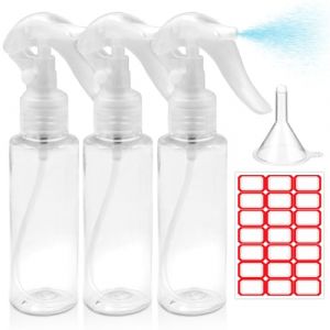 Criveple Bouteille Vide de Spray,100ml Flacon Spray Vide,Vaporisateur Fine Brume de Voyage Bouteille Transparent en Plastique Contenant Liquide pour Cosm&eacute;tique,Pulv&eacute;risateur &agrave; Main pour Coiffeurs (ROYALGURU O&Uuml;, neuf)