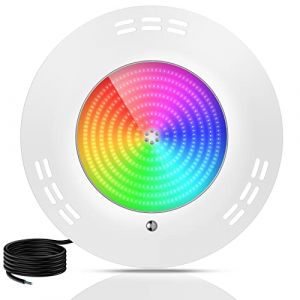 LyLmLe Projecteur Piscine LED Remplie de Résine, 35W Lampe Piscine extra-plats RGB Multicolore Lumière LED Spot Synchrone,Angle de faisceau 140°,IP68 étanche,12V AC, Aucun Contrôleur (Raypole International, neuf)
