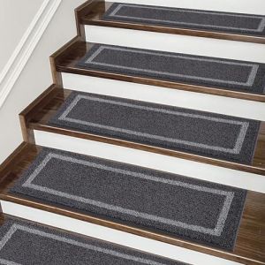 COSY HOMEER Tapis Escalier 70 x 22 cm (15 pi&egrave;ces), Moquette Escalier Antid&eacute;rapant avec Dos en TPE, Marchettes d'Escalier Lavable en Machine, Id&eacute;al pour Enfants, Personnes &Acirc;g&eacute;es et Animaux (COSY HOMEER, neuf)