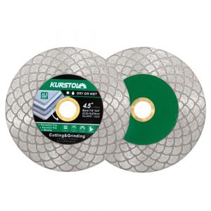 KURSTOL Disque Diamant Carrelage - 2pcs 115mm Disques à Tronçonner Diamantés Fraise Carrelage Pour Couper et Meuler les Carreaux de Céramique, la Porcelaine, le Granit, le Marbre (YZKS TOOLS, neuf)