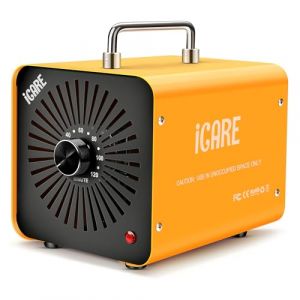 G&eacute;n&eacute;rateur d'Ozone Domestique 60000 mg/h, Machine &agrave; Ozone pour Purification de l'Air et &Eacute;limination des Odeurs Dispositif d'Ozone Portable O3 pour Bureau, Salle de Bain, Maison, Voiture Jaune (haokeyuanEU, neuf)
