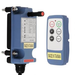 Mini T&eacute;l&eacute;commande sans fil pour pont roulant grue pour industriel 4 canaux boutons 220V &eacute;lectrique Treuil Remorque &agrave; benne basculante radio Emetteur et r&eacute;cepteur Saga L6 (Factory-Direct Company, neuf)