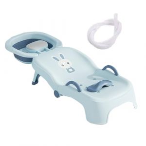 Chaise Lave-t&ecirc;te - Fauteuils Pliables Pliables Pour Enfants, Si&egrave;ge De Bain Pour Enfants, Appuie-t&ecirc;te R&eacute;glable Avec Support De Dos Robuste | Pour Le Lavage De La Salle De Bain Salon De Bell (niaderm, neuf)