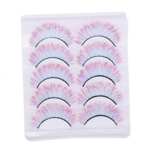 VILLFUL 5 paires Faux Cils Color&eacute;s D&eacute;grad&eacute;s pour Cosplay Maquillage Effet Naturel et Volume Adapt&eacute;e Aux Soir&eacute;es et Performances (WANHALA, neuf)