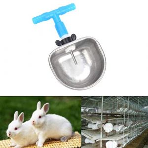 Abreuvoir à lapin automatique Abreuvoir Fix Bol, 10 ensembles Abreuvoir à lapin en acier inoxydable, Accessoires d'alimentation de la cuvette d'eau, pour Marten Fox(Connecteur en T en une pièce) (ENSHIZHOUCHUIZISHANGMAOYOUXIANGONGSI, neuf)