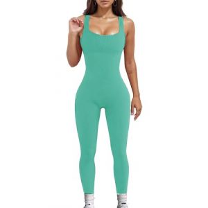 Merlvida Combinaison Femme Sport Sans Couture Jumpsuit Fitness Ajusté et Élastique Skinny Une Pièce Tenue Sportive Sexy Gym Survêtement Pour Sports Yoga Jogging (Merlvida Direct, neuf)