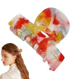 Clips de griffe de cheveux, clips de griffe pour femmes - Craignes de cheveux de dents - 2,4 pouces esthétique élégante Petite non-glissement Hold Hand Half Hairclips Accessoires pour les filles (zhixua, neuf)
