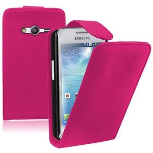 annaPrime Etui Coque Housse pour Samsung Galaxy Ace 4 Style LTE SM-G357FZ, Etui Simili Cuir Couleur Rose (LUONG ANH TUAN, neuf)