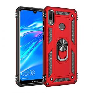 Jielangxin Coque pour Huawei Y6s 2019,360 degr&eacute;s Support Rotatif &agrave; Coque pour Huawei Y6 2019 MRD-LX1 / Y6 Prime 2019 MRD-L21 MRD-L21A / Y6s JAT-LX1 JAT-LX3 JAT-L29 JAT-L41 Coque Housse Etui Cover Red (Jielangxin, neuf)