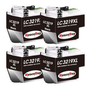 HenceBuy LC3219XLBK Noir Cartouches d'encre Compatible pour Brother LC3219XL LC3219 LC3217 pour MFC-J5330DW MFC-J5335DW MFC-J5730DW MFC-J6930DW MFC-J6530DW MFC-J5930DW MFC-J6935DW (Noir, 4 Pack) (Dunchi-EU, neuf)