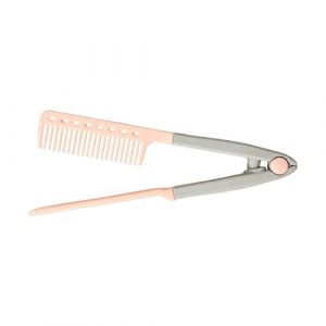 Peigne Lisseur Cheveux Femmes,Peigne Type V Pour Lissage Br&eacute;silien - Manche Ergonomique Anti-D&eacute;rapant pour D&eacute;butantes Professionnelles Maison Salon (tiaohuanjie, neuf)