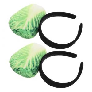 KOMBIUDA 2 pi&egrave;ces Bandeau Chou Chinois Peluche R&eacute;aliste Serre-t&ecirc;te L&eacute;gumes Doux et Confortable Accessoire Festival Halloween pour Filles Cosplay et Lavage Du Visage (PINGANC, neuf)
