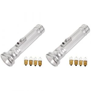 Hemobllo Lot de 2 lampes de poche vintage - Lampe de poche portable pour ext&eacute;rieur en m&eacute;tal - Lampe de poche en m&eacute;tal &agrave; l'ancienne - Lampe de poche portable en m&eacute;tal - Petite lampe de poche en fer (pattobold, neuf)