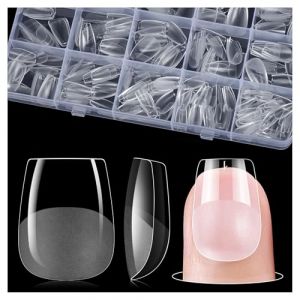 Gelike ec Capsule Americaine Ongle Gel, PMMA Faux Ongles XXS Ballerine 240 Pi&egrave;ces 12 Tailles, Soft Capsule Pose Americaine Ongle Transparente en R&eacute;sine (Gelike Store, neuf)