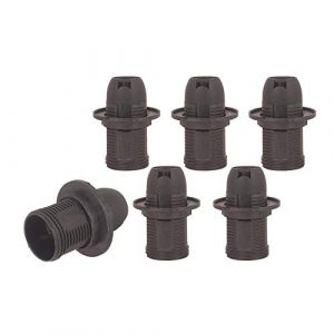 FExYinz Douille E14 Courte à Visser pour Lustre/Bougie - Ignifuge 210°C, Anti-Oxydation, CE/RoHS, Installation Rapide (Noir) 6 pièces (Led-tech, neuf)