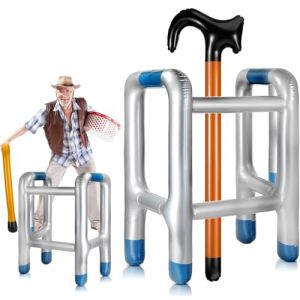 Déambulateur Gonflable Sûr Canne Gonflable 92cm Bâton de Marche Non Toxique Déambulateur Frame sans Odeur Utilisés Plusieurs Reprises pour Carnaval Anniversaire Cosplay (Sans pompe à air) (BSTDAY, neuf)