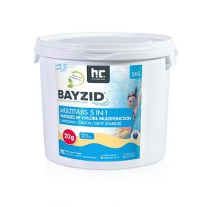 H&ouml;fer Chemie 2 x 5 kg BAYZID&reg; Pastilles de Chlore pour Piscine(20g), Chlore Multifonction 5 en 1 - Traitement Complet et &Eacute;cologique, Fabriqu&eacute; en Europe (H&ouml;fer Chemie GmbH, neuf)