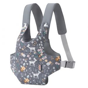 GAGAKU Baby Doll Carrier Porte Poup&eacute;e Avant et Arri&egrave;re en Coton Doll Carrier Bouton Pression pour Enfants Filles - Cerf Gris (Brandworl FR, neuf)