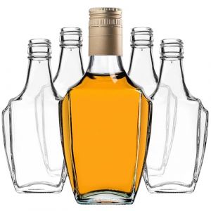 KADAX Lot de 10 bouteilles en verre vides &agrave; remplir - 250 ml - Avec bouchon &agrave; vis - Petites bouteilles d'alcool - Bouteilles de jus - Dor&eacute;es (KADAX, neuf)