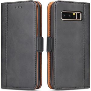 Coque pour Samsung Galaxy Note 8 Housse en Cuir PU Premium Etui &agrave; Rabat Pochette de Portefeuille, &Eacute;tui de Protection pour Samsung Galaxy Note 8, Noir (ROJIOJIO, neuf)