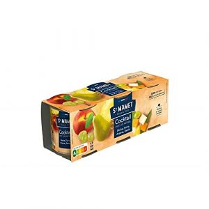 ST MAMET Cocktail De Fruits - M&eacute;lange de Fruits Exotiques en Sirop L&eacute;ger - 375g - Id&eacute;al pour Desserts et Cocktails. - Lot De 4 - Vendu Par Lot (March&eacute; Parisien, neuf)