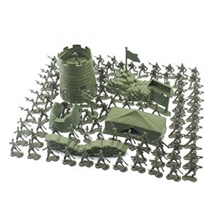 Uposao 100Pcs Soldat Militaire Modèle Jouet Ensemble, Militaire en Plastique Jouet Soldats Hommes Chiffres Jouet Militaire Figurines Daction Armée Jouet Éducatifs pour Enfants (Uposao, neuf)