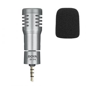 BOYA Smartphone Microphone 3.5 mm, Microphone by-P4 pour Le Microphone pour iPhone/Android Plug et Play TRRS Mic de téléphone pour Samsung Huawei Google Pixel Vlogging/Video Recording/Live Stream (Pro-Audio Shop-EU, neuf)