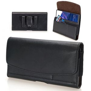 Étui Téléphone Ceinture pour iPhone 17, 17 Pro, 16, 16e, 16 Pro, 15 14 13 12 Pro, Samsung Galaxy S25 S24 S23 S22 S21 S20 A20e A40, Pixel 9 8 7a, Pochette Housse Cuir PU Porte Clip Coque Holster (ROTSWOGY, neuf)