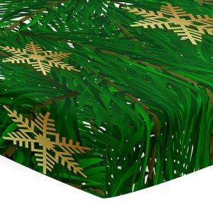 Hiseng Drap Housse pour Lit Bébé Enfant Imprimé Noël Doux Draps Housses pour lit de Bébé et lit d'Enfant Protège Matelas Compatible pour Berceaux de Chevet (branches de sapin,65x95cm) (Hiseng, neuf)