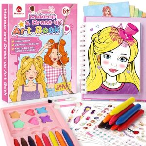 Mocoosy Maquillage et habillage des kits d'artisanat pour enfants 4-8,papier livre d'activit&eacute;s de maquillage,cadeaux d'anniversaire de filles jouets de voyage pour filles cadeaux pour 5-6-12 ans fille (Mocoosy Direct, neuf)