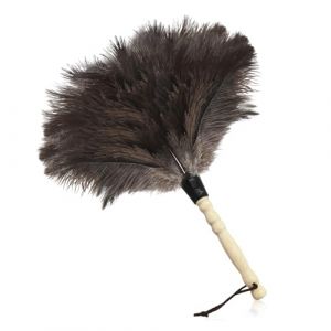 Flintronic Plumeau Poussi&egrave;re, 1 Pi&egrave;ce Plumeau en Plumes, 35cm, Poign&eacute;e en Bois, Plumeaux en Plumes d'Autruche artificielles, Plumeaux en Plume, Convient pour les Voitures, &Eacute;tag&egrave;res, Bureaux et Meubles (flintronic, neuf)