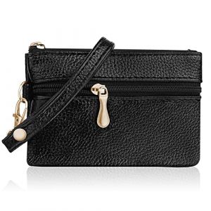 Aucuu Petit Porte-Monnaie Cuir Femme, Mini Porte Monnaie Cuir Mini Petit Portefeuille avec Porte-cl&eacute;s et 2*Compartiments, Mini Coin Purse Wallet pour Femme Homme Enfant Fille Garcon (Aucuu&reg;-EU, neuf)