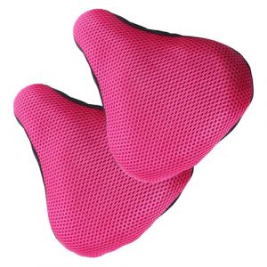 Lunaanda Lot de 2 Housse de Selle de Vélo, Protection de Selle de Vélo, Housse de Siège de Vélo, Souple Couvre Selle Velo, sur Selle Velo Confortable, pour VTT, Route pour Hommes Femmes (Rose Rouge) (Unqianda, neuf)