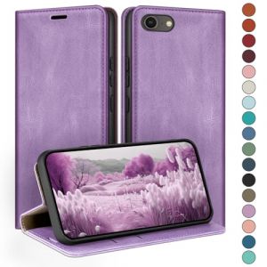 HUOUH Coque pour iPhone SE 2022/7/8/SE 2020 4,7" avec RFID Blocage Etui à Rabat en Cuir de Premium,Fentes Cartes,Case à Rabat,Coques de Cover pour Apple 7 Portefeuille Lilas Violet (Marketing Enhance Shop, neuf)