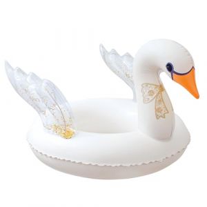 ACTOYS Bouée Enfant, Bouée Cygne, Bouee Piscine Enfant, Bouée Gonflable, Bouée Paillette Enfant, 70 cm, Bouee Enfant pour 5-10 Ans, Bouée Piscine, Jeux Piscine (Oie à Dentelle 70) (FEYUZ, neuf)