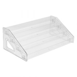 ULTECHNOVO Pr&eacute;sentoir &agrave; Cartes de V&oelig;ux en Acrylique Transparent 4 Niveaux &Eacute;tag&egrave;re Escalier Compacte pour Rangement sur Comptoir Support Polyvalent pour Vernis &agrave; Ongles et Parfums (Chad Bi, neuf)