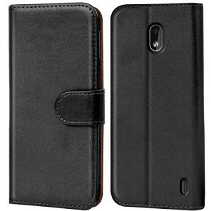 Verco Coque pour Nokia 2.2, Housse Portefeuille pour Nokia 2.2 Etui en Cuir Synth&eacute;tique Fonction Stand Case, Noir (ATS-Discounter, neuf)
