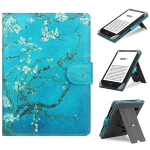 HoYiXi Étui Universel pour 6-6.8” Pocketbook/Tolino/Sony E-Book Reader 6.8” Kindle Paperwhite/6” Kindle 2022 & 2019/Kobo Clara HD/Kobo Clara 2E Coque Housse avec Support,Fleur (Somei, neuf)