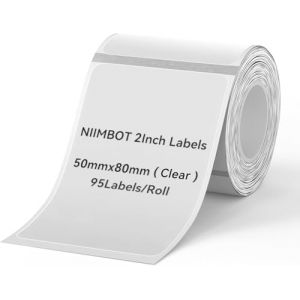 &Eacute;tiquettes thermocollantes NIIMBOT, B1/B21/B3S bandes d'&eacute;tiquettes en papier pour l'&eacute;cole, la maison, le bureau, les petites entreprises (rectangle clair - 50 x 80 mm) (ChunSheng FuDEshop, neuf)