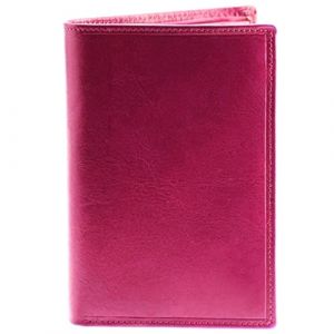 Charmoni - Porte Papier Voiture - Protection Anti RIFD - 2 Etuis Prot&egrave;ges Carte Grise et Permis Inclus - Porte Document V&eacute;hicule avec Rangement Assurance - Cuir Vachette (Cuir Collet Vache, Rose) (Charmoni, neuf)