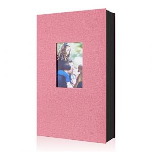 Lanpn Album Photo 10x15 300 Pochette, Lin Tissu Album pour Horizontal Photos (Rose) (BILLIONRVL, neuf)