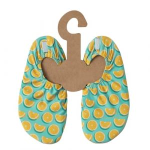 Slipstop Enfants Chaussures de Plage antid&eacute;rapantes Chaussures de Sport Chaussures de Natation Piscine Vacances Yoga Unisexe, Vert avec des Oranges, T. 27-29 (get2trade, neuf)