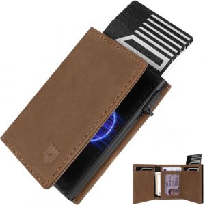DODENSHA MagSnap Porte-Monnaie Homme I Porte Carte Slim Wallet avec compartimer pour la Monnaie I Porte Carte de cr&eacute;dit pour 10+ Cartes I Fermeture magn&eacute;tique Porte-Monnaie DDSEU-KH008 (DODENSHA, neuf)
