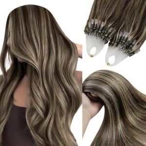 YoungSee Extension Cheveux Micro Ring Brun Fonce 22 Pouces 55 cm Extension a Froid Cheveux Naturel Brun Fonce Extension Cheveux Lisse Racine Brun Fonce Extension Cheveux Naturel Loops Brun 50Brin/50G (YoungSee Europe, neuf)