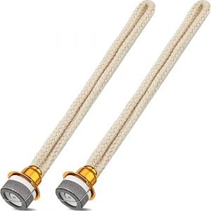 2 Pcs Mèches de Lampe à Huile Mèche de Remplacement de Lampe à Brûleur Mèche de Lampe à Parfum Mèche à Brûleur Catalytique à Contrôle d'air pour Aromathérapie Diffuseur, 16 cm (Doré) (QueenYeah, neuf)