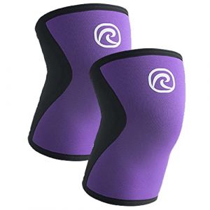 Rehband Genouillère en néoprène de 5 mm pour soutenir les genoux - Stabilise les articulations et les muscles - Idéal pour le sport la musculation, Couleur:Violet - 1 Paire, Taille:L (Rehband, neuf)
